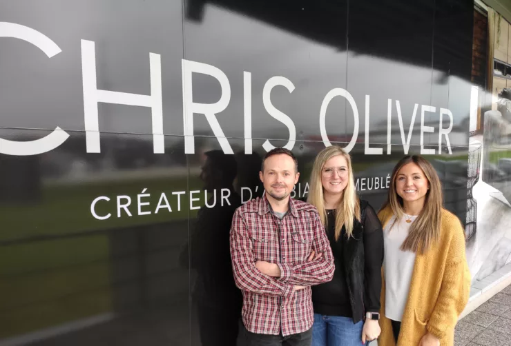 Le showroom du magasin de meubles Chris Oliver